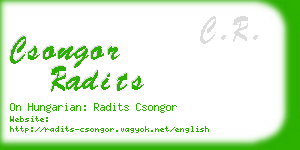 csongor radits business card